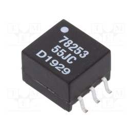 10 pcs : 78253/55JC - Transformer: encapsulated, 1VA, 5V, 5V, for inverters, 200mA, SMD