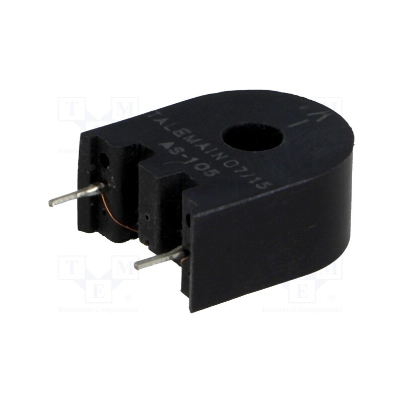 10 pcs : AS105 - Current transformer, AS, R: 43Ω, 1682mH, 40mA, W: 9.53mm, Ø: 5mm