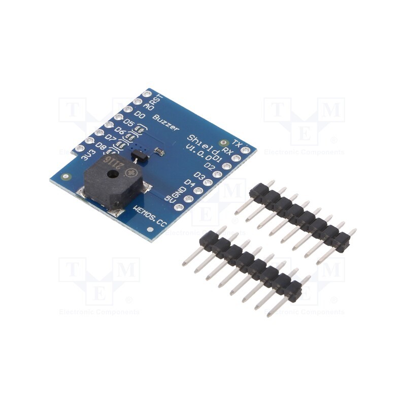 10 pcs : OKY3151-2 - Module: signalling device, buzzer,shield, 28x25mm, D1 mini