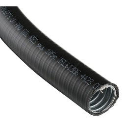 1 Reel of 10 M - Adaptaflex Flexible, Liquid Tight Conduit, 32mm Nominal Diameter, Galvanised Steel, Black