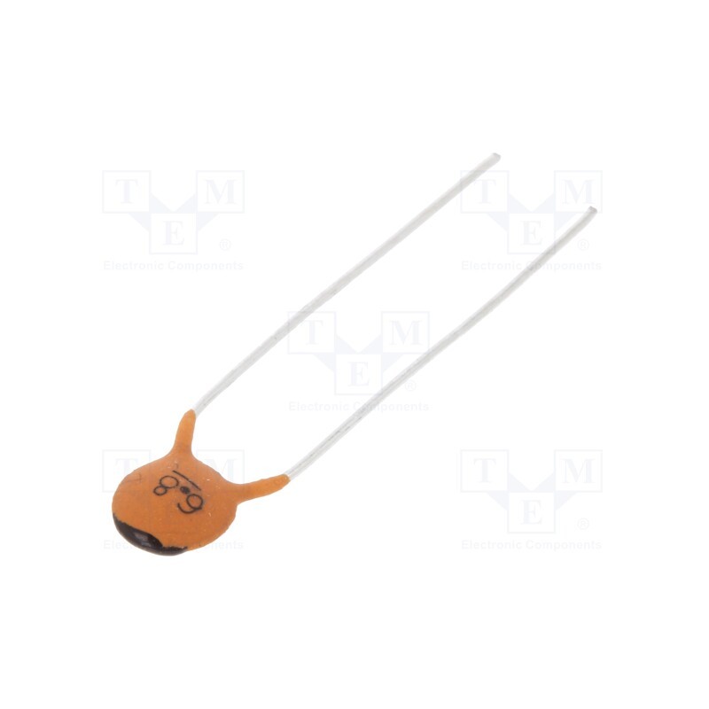 500 pcs : CC-6P8/100 - Capacitor: ceramic, 6.8pF, 100V, C0G (NP0), ±10%, THT, 5mm