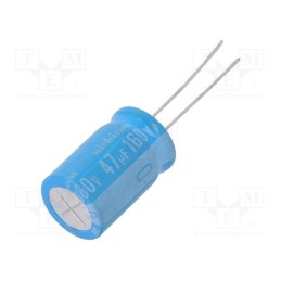10 pcs : UBT2C470MHD8TO - Capacitor: electrolytic, THT, 47uF, 160VDC, Ø12.5x20mm, Pitch: 5mm