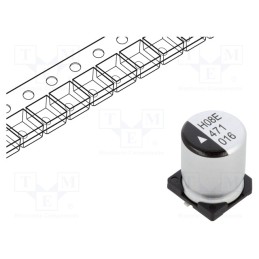 10 pcs : AEH1012471M016R - Capacitor: electrolytic, SMD, 470uF, 16VDC, Ø10x12.5mm, 2000h