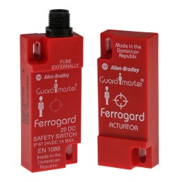 1 pcs - Allen Bradley Guardmaster 440N Series Magnetic Non-Contact Safety Switch, 24V dc, Plastic Housing, 2NC, 4-Pin Micro QD