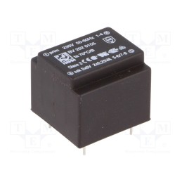 10 pcs : BV 202 0155 - Transformer: encapsulated, 0.5VA, 230VAC, 6V, 6V, 42mA, 42mA, PCB