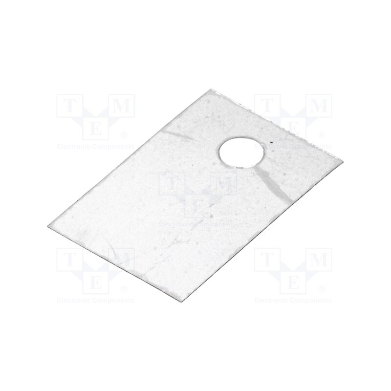 50 pcs : GS 220 P - Heat transfer pad: mica, TO220, 0.4K/W, L: 18mm, W: 12mm, Thk: 0.05mm