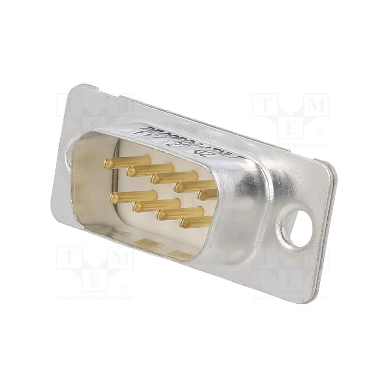 10 pcs : DE09P364TXLF - D-Sub, PIN: 9, socket, male, for panel mounting, straight, 5A
