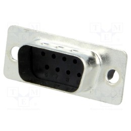 10 pcs : DE09-PR - D-Sub, PIN: 9, plug, male, for cable, Type: w/o contacts, 5A, 250V