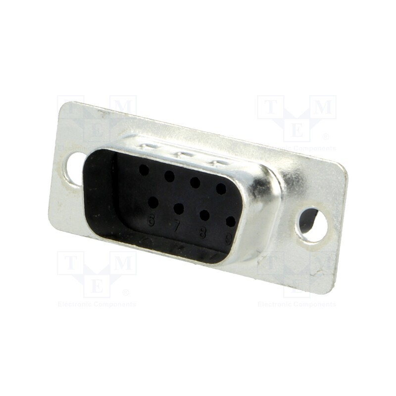 10 pcs : DE09-PR - D-Sub, PIN: 9, plug, male, for cable, Type: w/o contacts, 5A, 250V