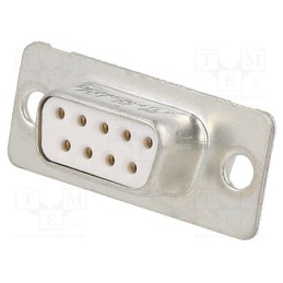 10 pcs : DE09S364TLF - D-Sub, PIN: 9, socket, female, for panel mounting, straight, 5A