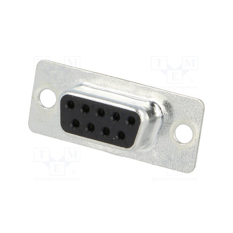 10 pcs : DE09-SD - D-Sub, PIN: 9, plug, female, for cable, soldering, 5A, 250V, 20mΩ