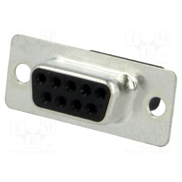 10 pcs : DE09-SR - D-Sub, PIN: 9, plug, female, for cable, Type: w/o contacts, 5A, 250V