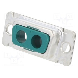 10 pcs : DE2V2PA00LF - D-Sub, PIN: 2, socket, male, for panel mounting, straight, 7.5A