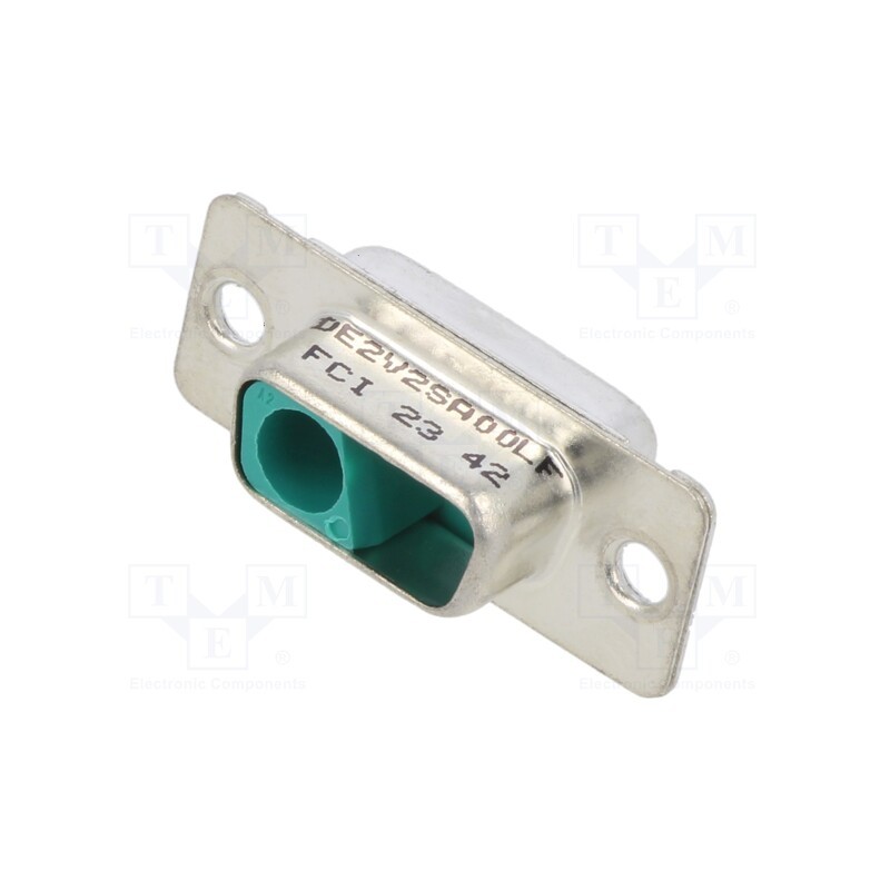 10 pcs : DE2V2SA00LF - D-Sub, PIN: 2, socket, female, for panel mounting, straight, 7.5A