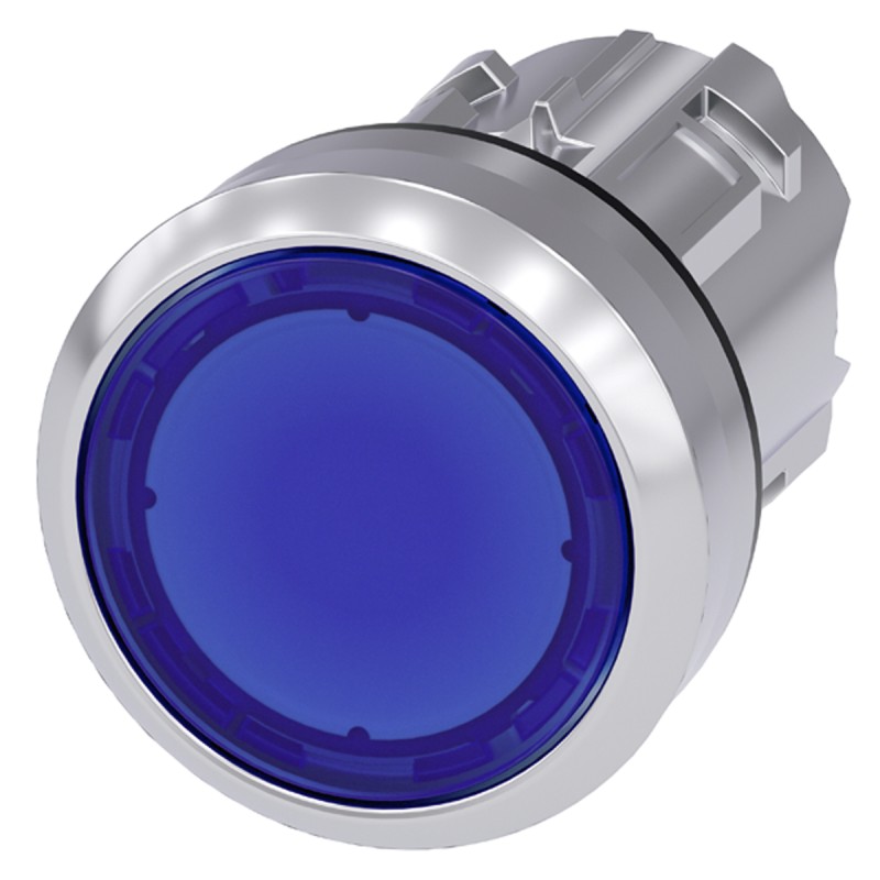 1 pcs - Siemens SIRIUS ACT Series Blue Momentary Push Button Head, 22mm Cutout, IP66, IP67, IP69K