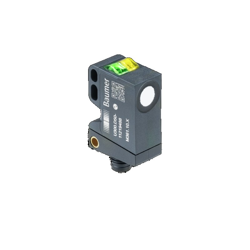 1 pcs - Baumer Diffuse Distance Sensor, Block Sensor, 15 mm - 500 mm Detection Range IO-LINK
