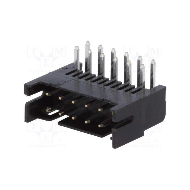 10 pcs : DF11-12DP-2DS(24) - Socket, PCB-cable/PCB, male, DF11, 2mm, PIN: 12, THT, on PCBs, tinned