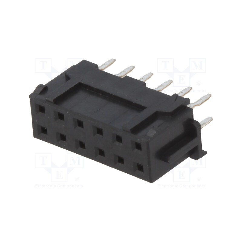 10 pcs : DF11-12DS-2DSA(05) - Socket, PCB-cable/PCB, female, DF11, 2mm, PIN: 12, THT, on PCBs