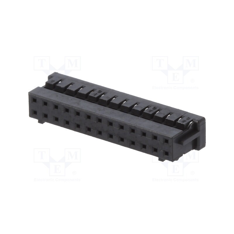 50 pcs : DF11-26DS-2C - Plug, wire-wire/PCB, female, DF11, 2mm, PIN: 26, w/o contacts