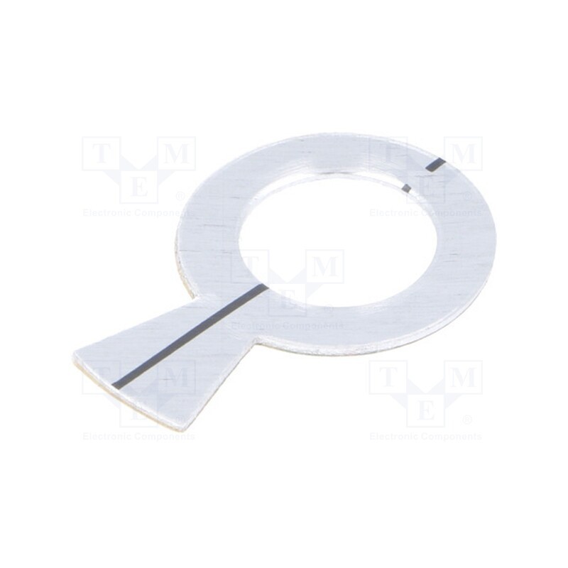 10 pcs : A6016019 - Pointer, aluminium, self-adhesive, 16mm, on panel