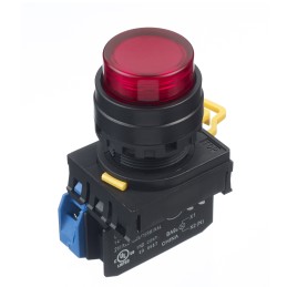 1 pcs - Idec YW Series Illuminated Push Button Complete Unit, Panel Mount, 22mm Cutout, SPST, IP65