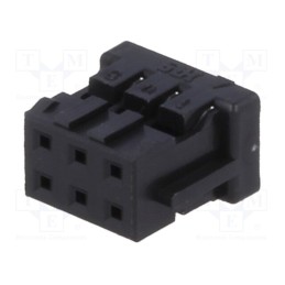 10 pcs : DF11-6DS-2C - Plug, wire-wire/PCB, female, DF11, 2mm, PIN: 6, w/o contacts