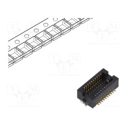 20 pcs : DF12NB(3.0)-20DP-0.5V(51) - Connector: PCB to PCB, male, PIN: 20, 0.5mm, H: 2.3mm, DF12N, SMT