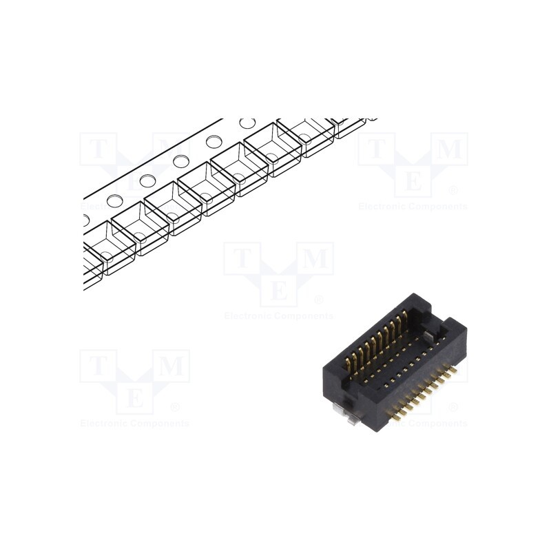 20 pcs : DF12NB(3.0)-20DP-0.5V(51) - Connector: PCB to PCB, male, PIN: 20, 0.5mm, H: 2.3mm, DF12N, SMT