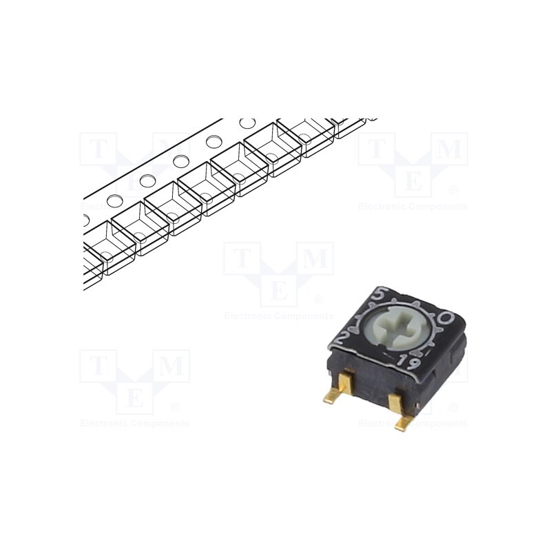 10 pcs : G32BT-B503 - Potentiometer: mounting, single turn, 50kΩ, 125mW, SMD, ±20%