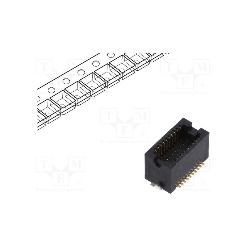 20 pcs : DF12NB(5.0)-20DP-0.5V(51) - Connector: PCB to PCB, male, PIN: 20, 0.5mm, H: 4.3mm, DF12N, SMT
