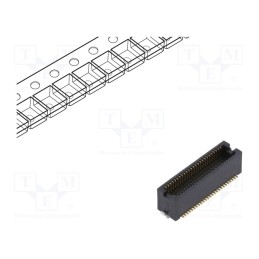 10 pcs : DF12NB(5.0)-50DP-0.5V(51) - Connector: PCB to PCB, male, PIN: 50, 0.5mm, H: 4.3mm, DF12N, SMT