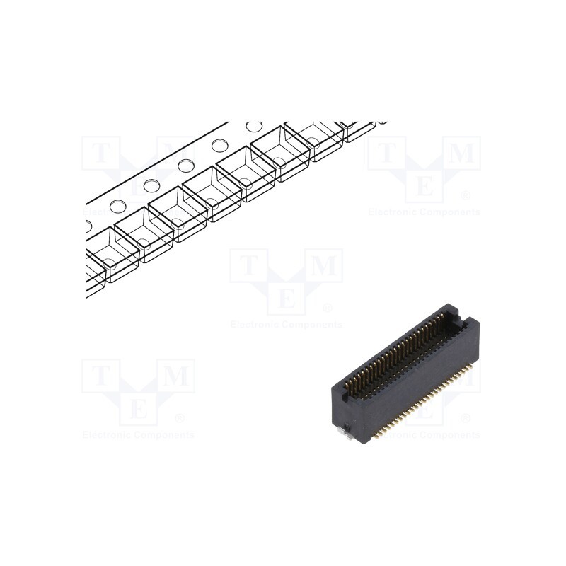 10 pcs : DF12NB(5.0)-50DP-0.5V(51) - Connector: PCB to PCB, male, PIN: 50, 0.5mm, H: 4.3mm, DF12N, SMT