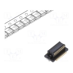 20 pcs : DF12NB-20DS-0.5V(51) - Connector: PCB to PCB, female, PIN: 20, 0.5mm, H: 2.7mm, DF12N, SMT