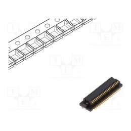 20 pcs : DF12NB-40DS-0.5V(51) - Connector: PCB to PCB, female, PIN: 40, 0.5mm, H: 2.7mm, DF12N, SMT