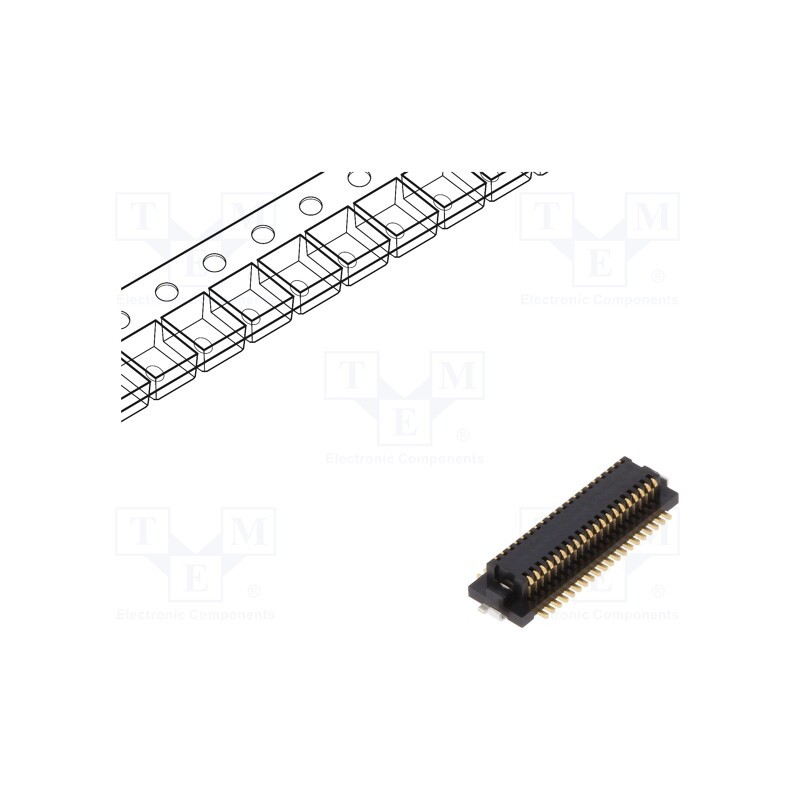 20 pcs : DF12NB-40DS-0.5V(51) - Connector: PCB to PCB, female, PIN: 40, 0.5mm, H: 2.7mm, DF12N, SMT