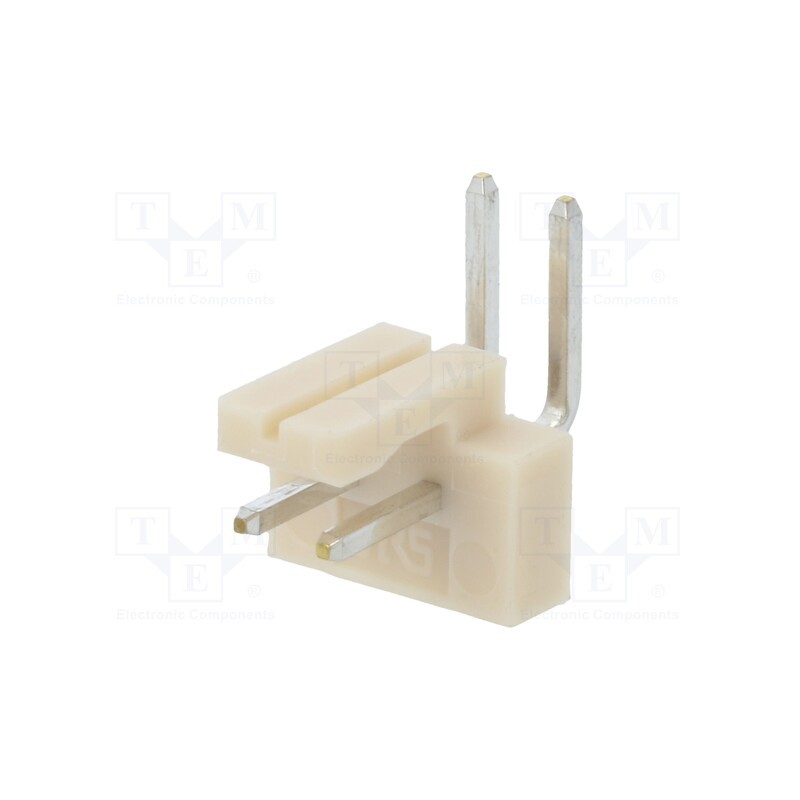 50 pcs : DF1-2P-2.5DS(05) - Socket, wire-board, male, DF1, 2.5mm, PIN: 2, THT, on PCBs, 250V, 3A