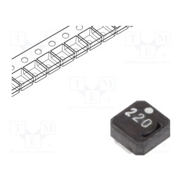 10 pcs : VLCF4020T-220MR56 - Inductor: ferrite, SMD, 22uH, 0.8A, 391mΩ, ±20%, VLCF