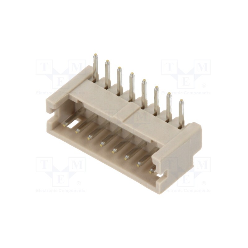 10 pcs : DF13-8P-1.25DS(20) - Socket, wire-board, male, DF13, 1.25mm, PIN: 8, THT, on PCBs, tinned