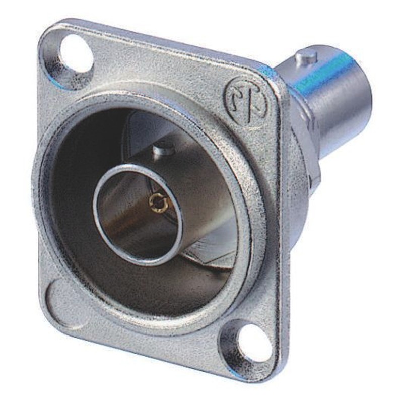 1 pcs - Neutrik, jack Panel Mount BNC Connector, 75Ω, Crimp Termination, Straight Body