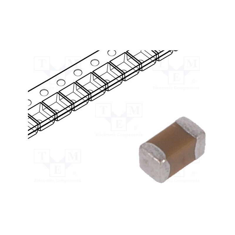 500 pcs : C0402C561J5GACTU - Capacitor: ceramic, MLCC, 560pF, 50V, C0G (NP0), ±5%, SMD, 0402