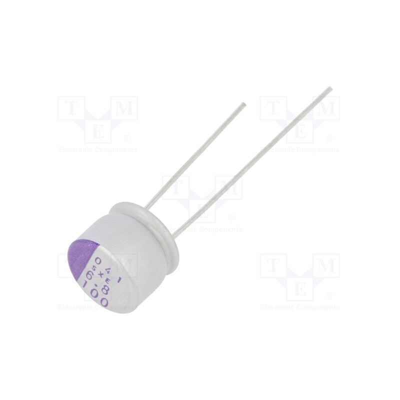 10 pcs : 100SXE6R8M - Capacitor: polymer, 6.8uF, 100VDC, SXE, THT, ±20%, -55÷125°C, 1000h
