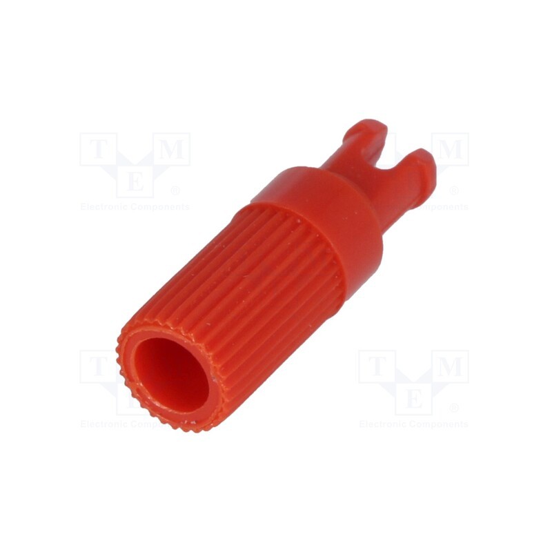50 pcs : 5272 - Knob, shaft knob, red, Ø6x12mm, for mounting potentiometers