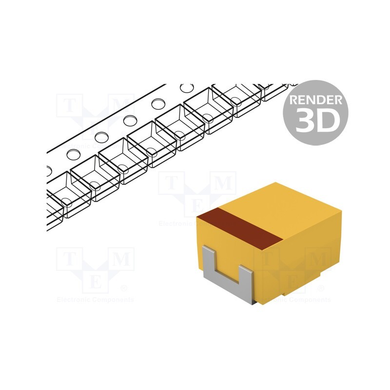 50 pcs : TAJA105K035RNJ - Capacitor: tantalum, 1uF, 35VDC, SMD, A, 1206, ±10%, -55÷125°C