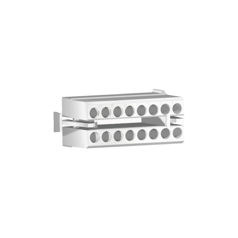 1 pcs - TE Connectivity, Commercial MATE-N-LOK Male Connector Housing, 4.95mm Pitch, 16 Way, 2 Row