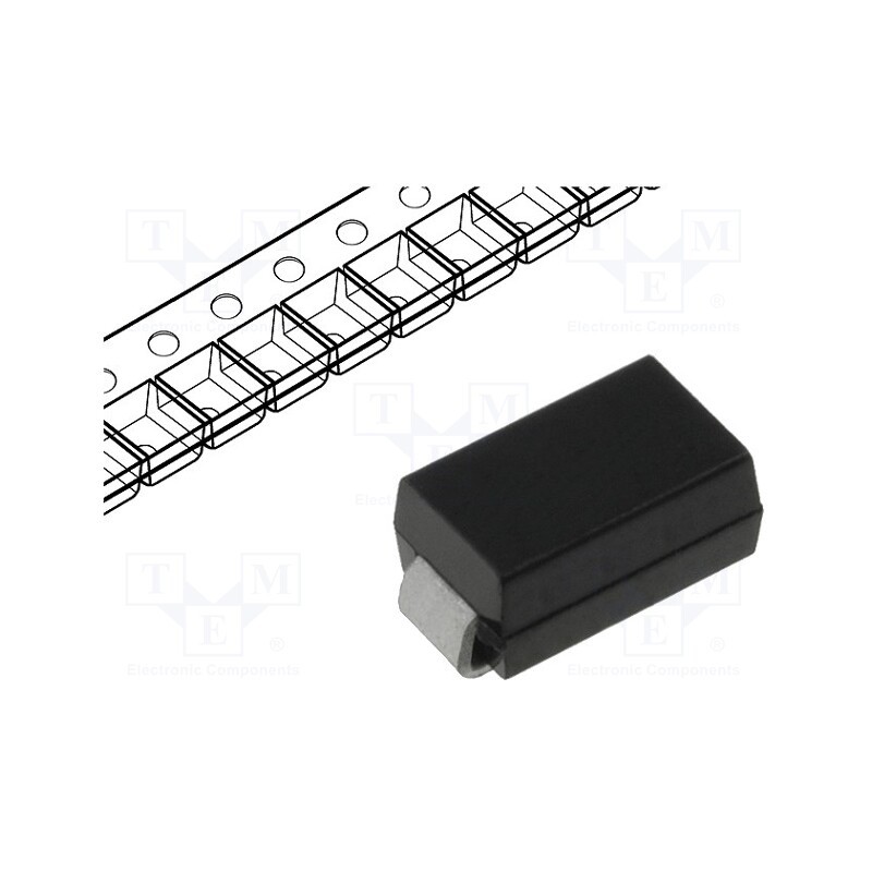 20 pcs : 1SMA200Z - Diode: Zener, 1.25W, 200V, 1.2mA, SMD, , SMA, single diode