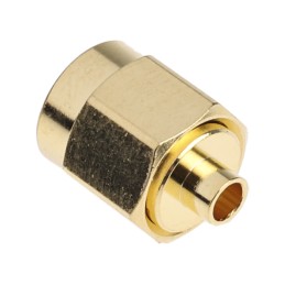 1 pcs - RS PRO, Plug Cable Mount SMA Connector, 50Ω, Solder Termination, Straight Body