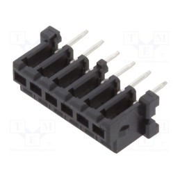 10 pcs : DF3-6S-2DSA(25) - Socket, wire-wire/PCB, female, DF3, 2mm, PIN: 6, THT, on PCBs, tinned
