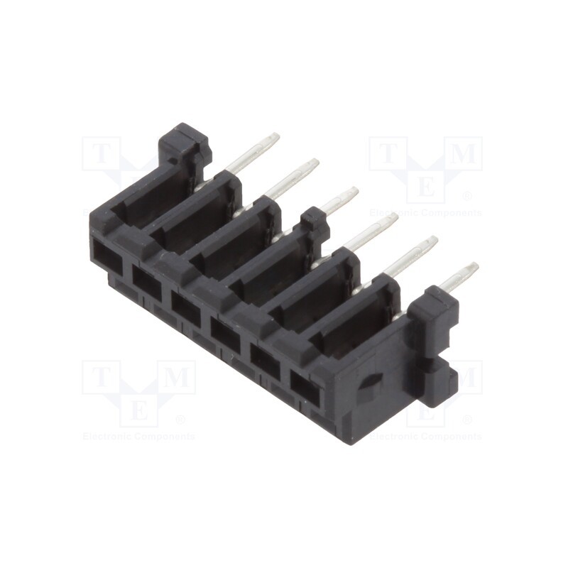 10 pcs : DF3-6S-2DSA(25) - Socket, wire-wire/PCB, female, DF3, 2mm, PIN: 6, THT, on PCBs, tinned