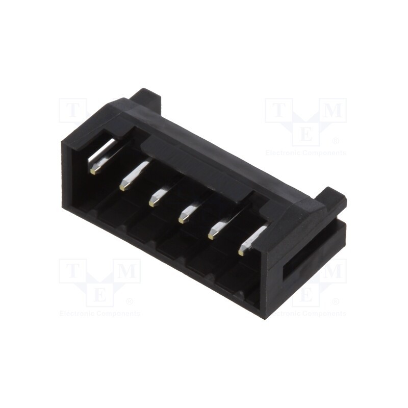 50 pcs : DF3A-6P-2DS - Socket, wire-wire/PCB, male, DF3, 2mm, PIN: 6, THT, on PCBs, tinned
