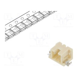 20 pcs : DF3EA-2P-2H(21) - Socket, wire-wire/PCB, male, DF3, 2mm, PIN: 2, SMT, on PCBs, tinned